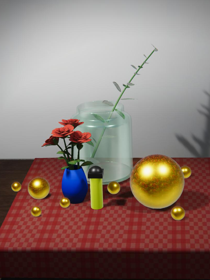 Shakib Omrani's still life composition submission for shaders module in learn.unity.com